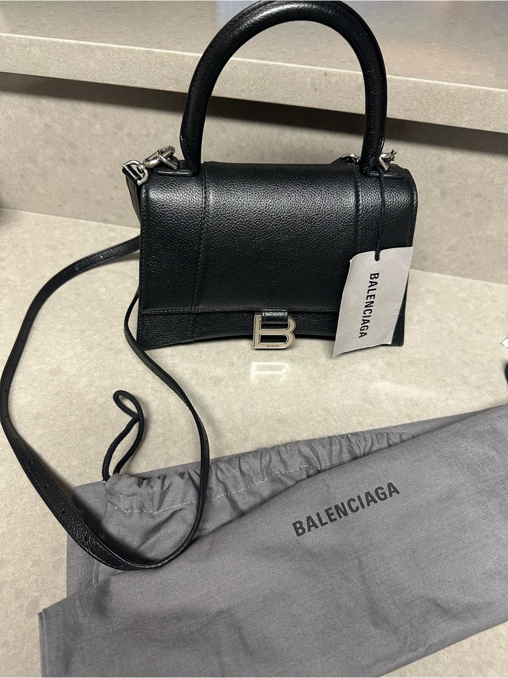 Balenciaga Black Mini Top-Handle Shoulder Bag